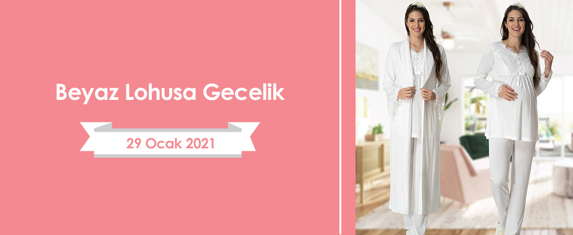 Beyaz Lohusa Gecelik