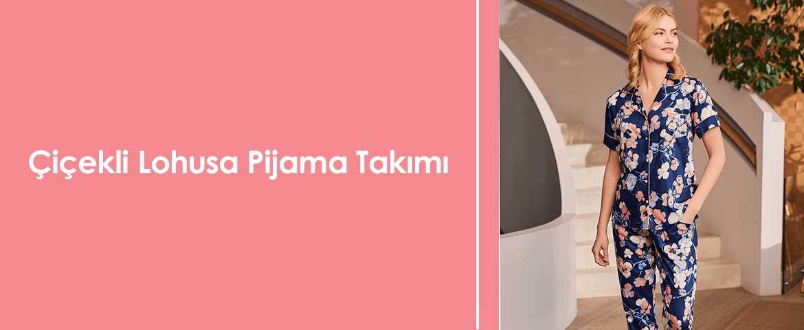 Çiçekli Lohusa Pijama Takımı