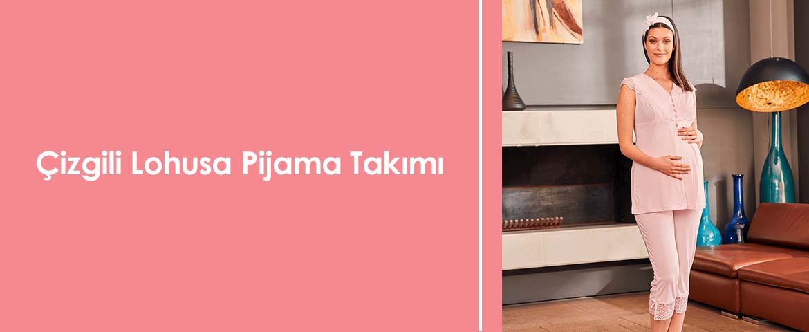 Çizgili Lohusa Pijama Takımı