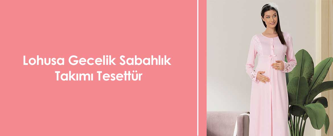 Lohusa Gecelik Sabahlık Takımı Tesettür