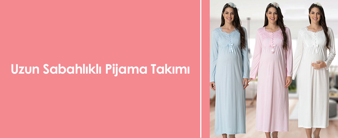 Uzun Sabahlıklı Pijama Takımı