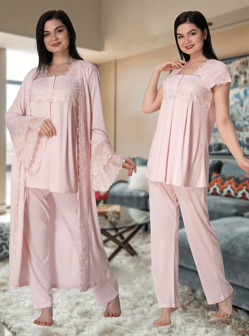 5011 Sabahlıklı Pijama Takımı