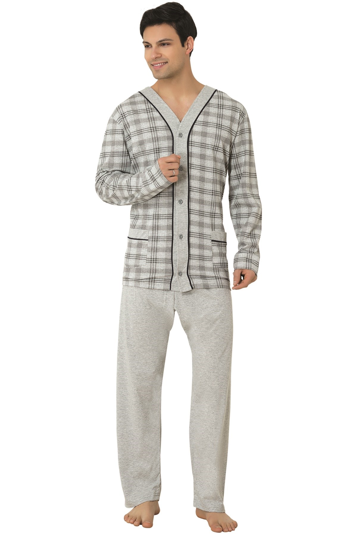 Kareli Erkek Pijama Takımı 2710